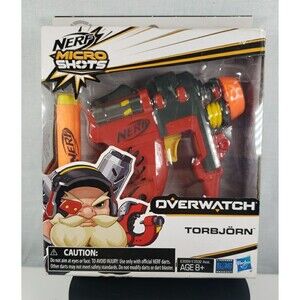 Overwatch Torbjöra Nerf Micro Shots Red Nerf Gun Rare New 2018